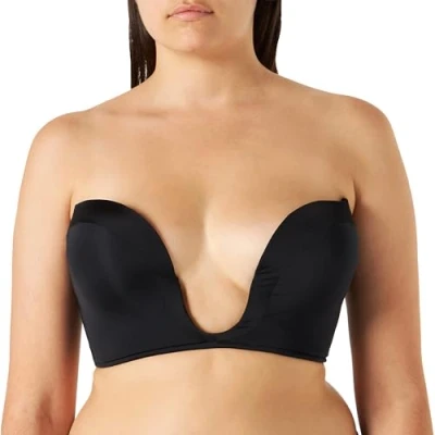 Abbildung von Wonderbra Damen ULTIMATE Plunge Push Up BH mit tiefem Ausschnitt , Braschwarz, 85D