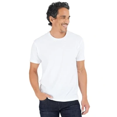 Abbildung von True Classic Herren T Shirt mit Rundhalsausschnitt und kurzen Ärmeln, 1er Pack Weiß, M