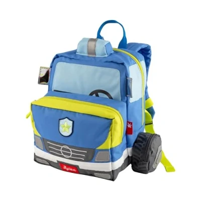 Abbildung von sigikid Kinderrucksack Polizei, Kindergarten Rucksack: robust, leicht, kindgerecht, für Kita, Krippe, Ausflüge, Freizeit, Kinder von 2 5 Jahren, Blau/Polizei