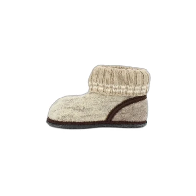 Abbildung von Beck Warmfutter OETZ Hausschuh für Kinder, Größe: 31, Beige Schuhe
