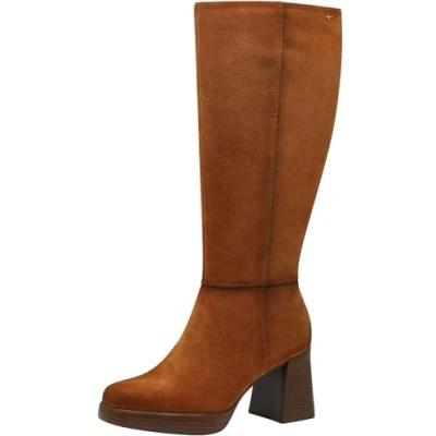 Abbildung von Tamaris Plateaustiefel, Damen, Größe: 36, Cognac Schuhe