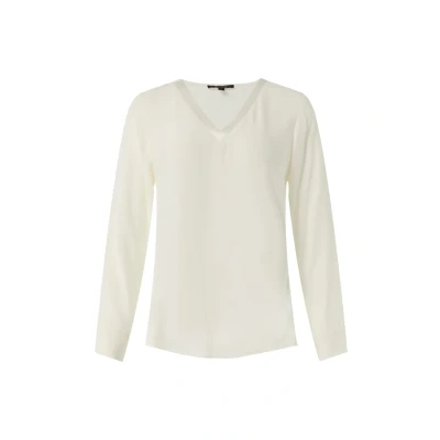 Abbildung von comma Langarmshirt, Damen, Größe: 44, Weiß