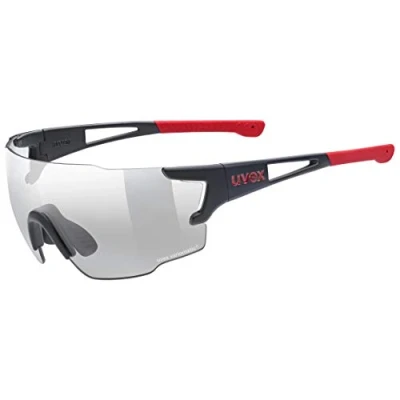 Abbildung von uvex sportstyle 804 V Sportbrille für Damen und Herren selbsttönend beschlagfrei black matt red/smoke one size