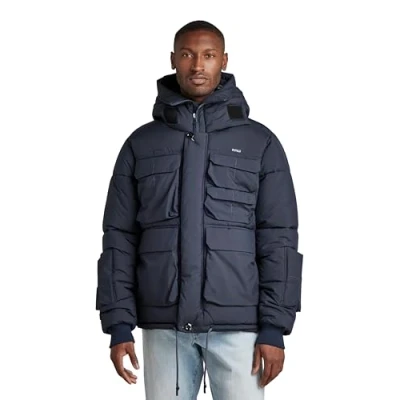 Abbildung von G Star RAW Herren Field Hooded Puffer Jacke, Blau (Salute D20516 D199 C742), M