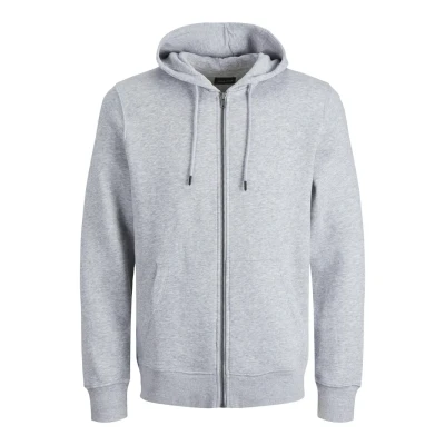 Abbildung von Jack &amp; Jones Herren Jjebradley Zip Hood Noos Pls Sweatshirt Jacke, Hellgrau, 5XL Große Größen EU