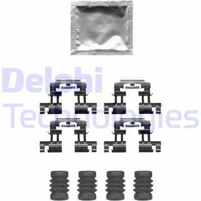 Abbildung von DELPHI LX0677 Zubehörsatz, Scheibenbremsbelag MAZDA: 3 Box Body / Hatchback, Hatchback