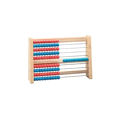 Abbildung von WISSNER 80203 aktiv lernen 100 er Rechenrahmen rot/blau RE Wood