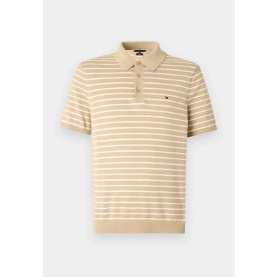 Abbildung von Tommy Hilfiger Liquid Seasonal Poloshirt, Herren, Größe: XXL, Sandalwood/ecru
