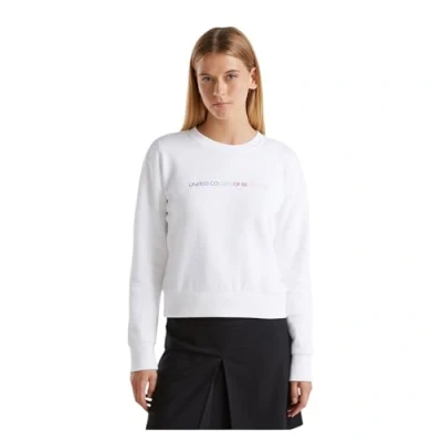 Abbildung von United Colors of Benetton WITH LOGO Print Sweatshirt, Damen, Größe: Small, White