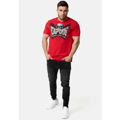 Abbildung von Tapout Normale Passform Creston Tshirt print, Herren, Größe: 3XL, Red black silver