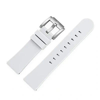 Abbildung von TW Steel Marc Coblen Armband Uhrenband Uhrenarmband Silikon 22 MM Weiss SB_W_S