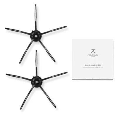 Abbildung von roborock Original Zubehör,Silikon Seitenbürsten für Staubsauger S4, S5,S5 Max,S6,S6 Pure,S6 MaxV,S7,Q7 Max,S7 Maxv Ultra,S7 Pro Ultra und E, 2er Pack(Schwarz)