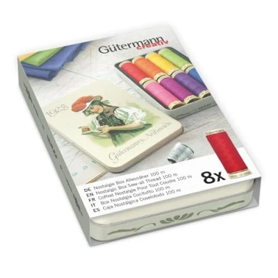 Abbildung von Gütermann creativ GUT_640952 Nähfaden Set, Polyester, bunt, 8 Spulen, 800 Meter