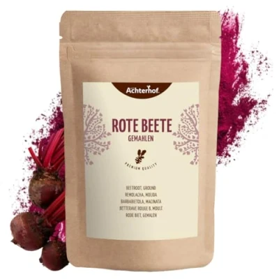 Abbildung von Rote Beete Pulver 500g erdig, herzhaft und süß roh gekocht verwendbar ideal zum Färben von Lebensmitteln vom Achterhof