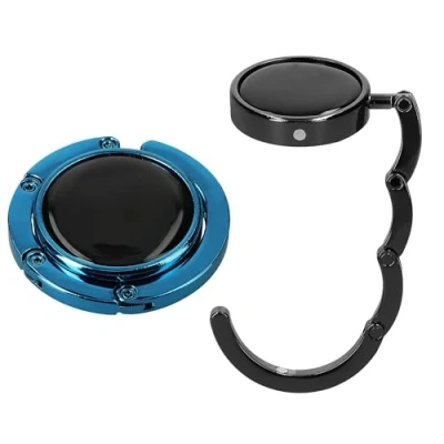 Abbildung von kwmobile Taschenhalter für Tisch 2X Faltbare Antirutsch Handtaschenhalter Haken Taschen Aufhänger Geschenkidee Gadgets Frauen Taschenhaken Set