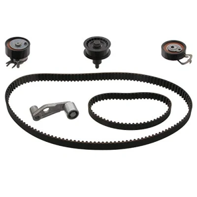 Abbildung von FEBI BILSTEIN 21772 Zahnriemensatz 130, 58 für Nockenwelle, Kurbelwelle mit abgerundetem Zahnprofil VOLKSWAGEN: Golf 5, Polo IV Hatchback, 4