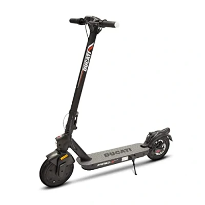 Abbildung von Ducati Pro II Plus Elektroroller, mit integrierten Blinkern, elektrische und Scheibenbremse, 350 W, Räder 10 Zoll, Schwarz, 116 x 19 115 cm, 15,5 kg