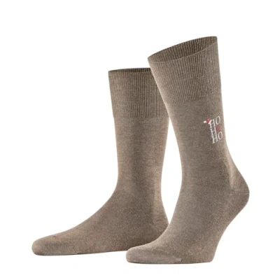 Abbildung von FALKE Herren Socken Airport M So Wolle Baumwolle einfarbig 1 Paar, Braun Nutmeg Melange 5410 Ho Ho, 43 44