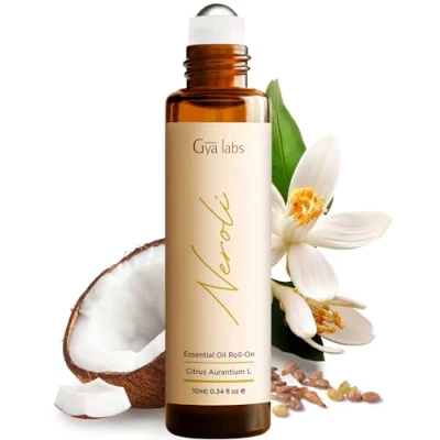 Abbildung von Gya Labs Roll on mit ätherischem Neroli Öl für die Haut langanhaltender Parfümöl Roller, blumiger und zitrischer Körperduft 100% reines Aromatherapieöl, Reisegröße (10 ml)