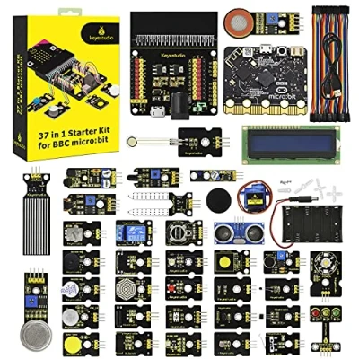 Abbildung von KEYESTUDIO BBC Micro:bit 37 In 1 Sensor Starto Kit Microcontroller Starter mit Microbit V2, PDF Tutorials und Erweiterungskarte enthalten für