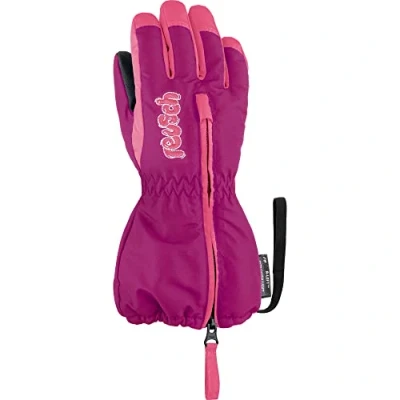 Abbildung von Reusch Baby Mädchen Tom extra Warmer, winddichter und atmungsaktiver Skihandschuh, 3329 Fuchs purp/Knockout pink, III