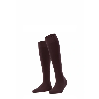 Abbildung von FALKE Damen Kniestrümpfe Softmerino W KH Wolle lang einfarbig 1 Paar, Rot (Barolo 8596), 37 38