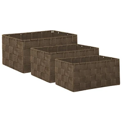 Abbildung von Brandsseller Aufbewahrungsbox Dekobox Rattan Optik 3er Set braun