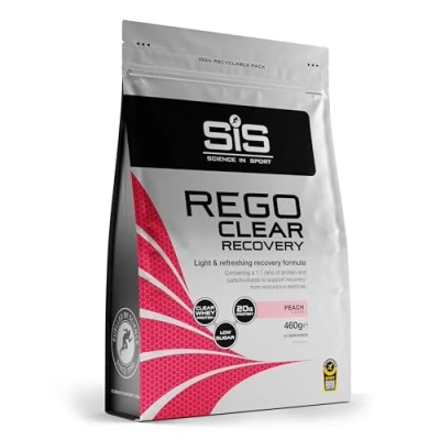 Abbildung von Science in Sport Rego Clear Isolate Pulver 460g Pfirsich Regenerations Drink mit Kohlenhydraten, Proteinen und Vitaminen, Unterstützt effektives Training