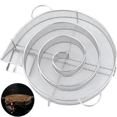 Abbildung von UMIWE Kaltrauchgenerator, Edelstahl Räucherschnecke, Räucherspirale Mit Griff Kaltrauchgenerator für Räucherofen, Food Smoker Rauchgenerator BBQ
