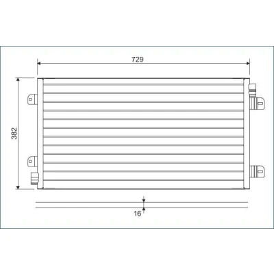 Abbildung von VALEO 817689 Klimakondensator ohne Trockner Aluminium 382 R 134a OPEL: Movano A Van