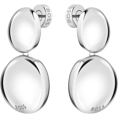 Abbildung von BOSS Nugget Ohrringe silvercoloured, Damen, Größe: One Size, Silver coloured