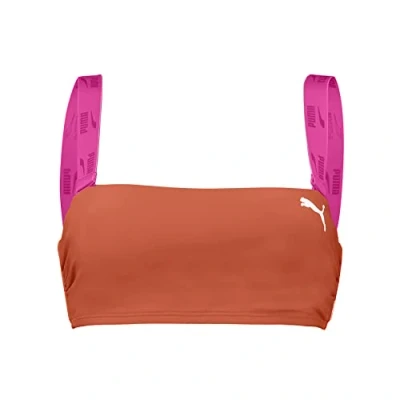 Abbildung von PUMA Damen Bandeau Bikini Top, Pink / Chili, S EU