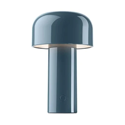 Abbildung von Flos Bellhop Tischleuchte Akku Aufladbar Polykarbonat Grey Blue, Maße: 12,5cm x 21cm, F1060014, Blau grau, 21 cm