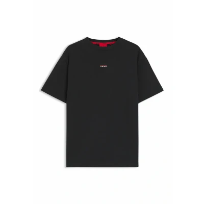 Abbildung von HUGO Split LOGO Nachtwäsche Shirt, Herren, Größe: XL, Black one