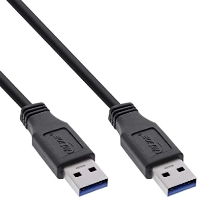 Abbildung von InLine 35205 USB 3.0 Kabel, A an A, schwarz, 0,5m