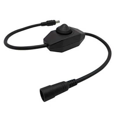Abbildung von LED Dimmer/Schalter Gleichspannung für alle dimmbaren Lampen (Drehdimmer mit Hohlsteckern)