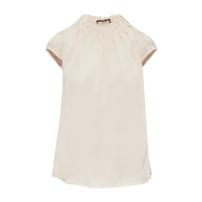 Abbildung von comma MIT Raffung UND Alloverprint Bluse, Damen, Größe: 34, Perlmuttrosa