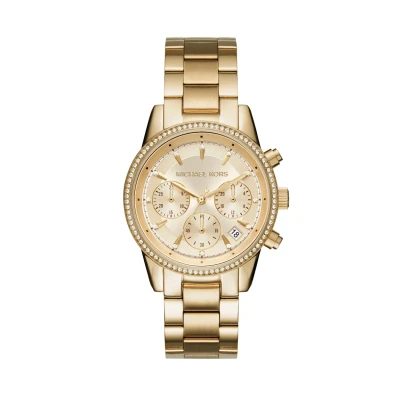 Abbildung von Michael Kors RITZ Chronograph goldcoloured, Damen, Größe: One Size, Gold coloured