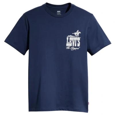 Abbildung von Levi&#039;s Graphic Crewneck TEE Tshirt print, Herren, Größe: Small, Western logo naval academy