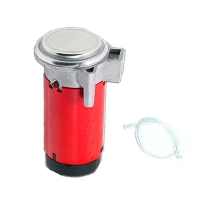 Abbildung von YIYIDA Horn Air Pump 24V Luftpumpe Motor Compressor AutoHupen Kompressor KfzKompressor Verchromter roter Lufthorn Luftkompressor Hupenmotor für LKW ecc