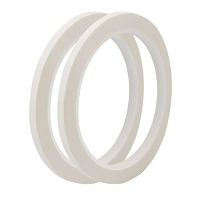 Abbildung von sourcing map 2Stk 5mm Einseitig Stark Selbstklebend Mara Klebeband Rolle 50M Länge Logo Band Weiß de