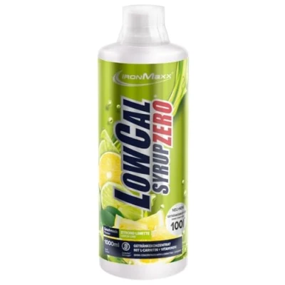Abbildung von IronMaxx LowCal Syrup Zero Zitrone Limette 1000ml zuckerfreies Getränkesirup 1:100 ergibt 100l Getränkemischung Getränkekonzentrat mit 22mg L Carnitin und 19mg Magnesium pro Portion