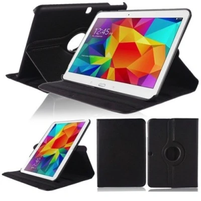 Abbildung von Lobwerk Hülle für Samsung Galaxy Tab 4 10.1 Zoll SM T530 T531 T533 T535 Smart Slim Case Book Cover Stand Flip (Schwarz)