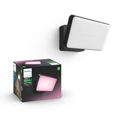 Abbildung von Philips Hue White &amp; Color Ambiance Discover Wandleuchte schwarz, 16. Mio Farben, steuerbar via App und per Taste, kompatibel mit Amazon Alexa (Echo, Echo Dot)