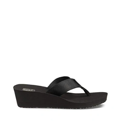 Abbildung von Teva Damen Mush Mandalyn Wedge 2 w Flip Flop, Motiv Schwarz, 38 EU