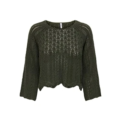 Abbildung von ONLY Onlnola Strickpullover, Damen, Größe: Small, Forest night