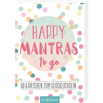 Abbildung von Happy Mantras to go: 50 Kärtchen zum Glücklichsein Kartenbox für mehr Motivation, Glück und Achtsamkeit an jedem Tag