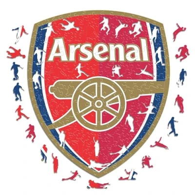 Abbildung von Iconic Puzzles, Arsenal Logo, 100% ökologisch nachhaltiges Holzpuzzle mit offizieller Lizenz, Größe L, 500 Teile