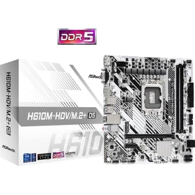 Abbildung von Carte+M%C3% A8re+ASRock+H610M HDV%2FM.2%2B+DDR5+%28Intel+LGA+1700%29+Micro+ATX