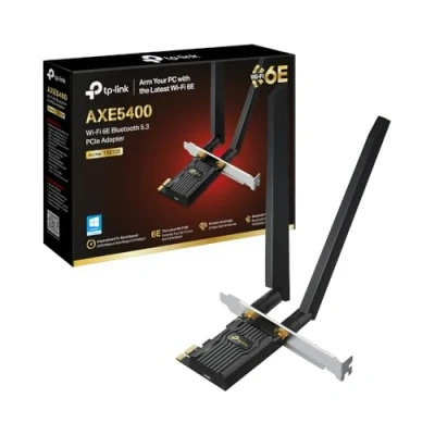 Abbildung von TP Link Archer TXE72E AXE5400 Wi Fi 6E Bluetooth 5.3 PCIe Adapter(6 GHz 2402 Mbps,5 Mbps,2.4 GHz,574 Mbps, 5.3, WPA3 Verschlüsselungsstandards,High Gain Antennen)